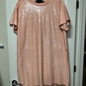 ELOQUII Pink Sequin Mini Dress